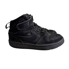 Nike Court Borough Mid Kids Black Sneakers Size 11C Shoes