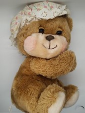 Vintage Fisher Price Plush 1985 Betsy Beddy Teddy Bear with Sleep cap
