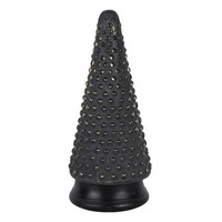 Clayre & Eef Weihnachtsdeko Tannenbaum Glas/Holz Grau/Goldfarbig Ø 14 X 31 Cm