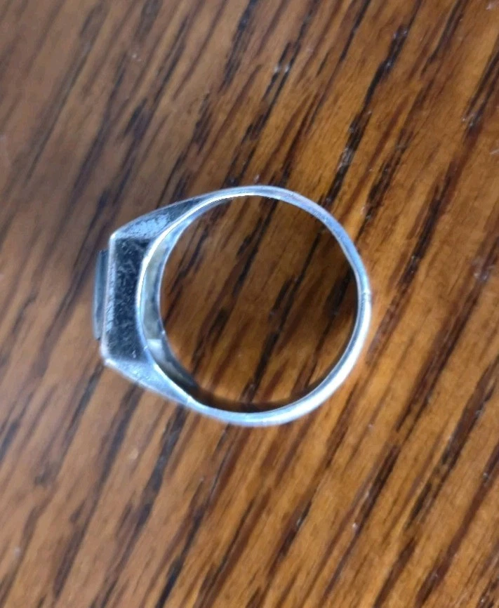 古董纯银男式戒指罗马士兵赤铁矿凹雕 — 第 4/4 张图片