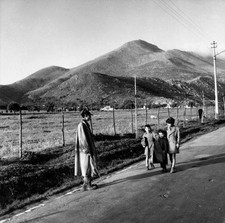 View of Monte Cuccio mountain behind plain Conca d'Oro where city - Old Photo