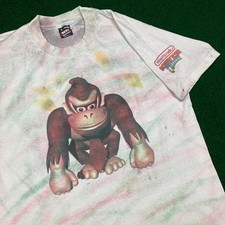 Vintage Donkey Kong Country Shirt Mens XL White SNES Nintendo Tame The Beast 90s