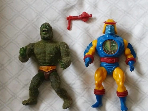 Vntg 1980s MOTU Action Figures Moss-Man & Sy-Klone He-man (Cobra- Khan)