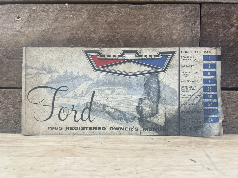 Ford Galaxie 500 Tudor 1965 vintage techo rígido manual del propietario registrado  Foto 2 de 4