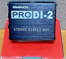 WisWnDA PRO DI-2 Stereo Direct Box Dual Channel XLR Input 1/4” Output- OPEN BOX-