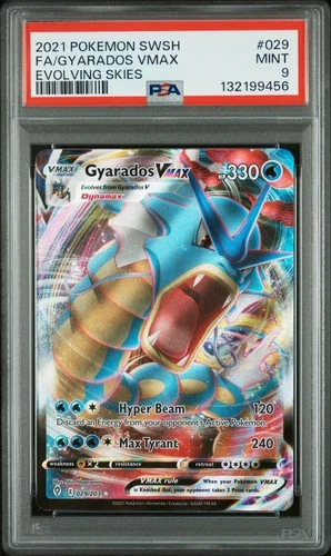 PSA 9 Gyarados VMAX 029/203 SWSH07: Evolving Skies Holo