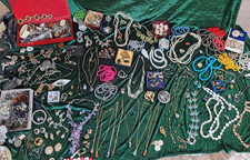 gro�es Konvolut alter  Modeschmuck, Schmuck 3,6  KG, Halsketten, Ohrringe,  Uhren