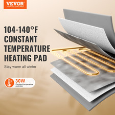 Elevated Heated Cat House Cuboid Kitty Shelter with Heated Pad Green L 