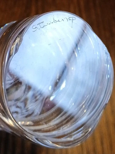 Vintage Steuben David Dowler 8" Twist Bud Vase 1985