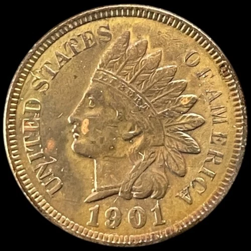 1901 Indian Head Cent UNC BU Details! Penny Antique US 1c