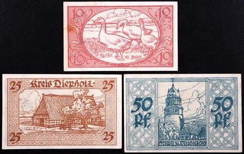 DIEPHOLZ 1920 "Gebrüder Jänecke" stampante co. Serie completa tedesca Notgeld - Foto 2 di 2