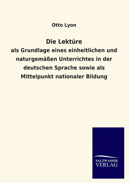 Otto Lyon | Die LektüRe | Taschenbuch | Deutsch (2012) | 456 S. | Outlook-image