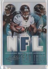 2013 Absolute Team Trios Materials 63/99 Justin Blackmon Marcedes Lewis #6 0b2