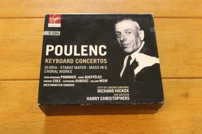 Poulenc CD Keyboard Concertos Richard Hickox 5CD Box Set Pommier Queffelec
