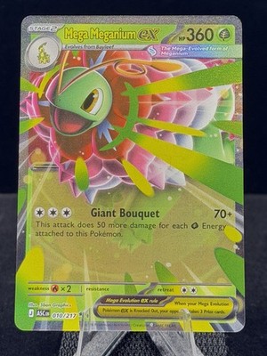 Pokemon-Mega Evolution Ascended Heroes-Mega Meganium ex-010/217-Double Rare-M/NM