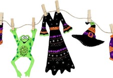 Witch's Washables Felt Garland Kit for Halloween. DIY, Sequins, Embellishment...