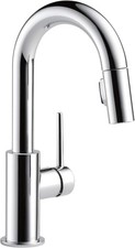 DELTA- Trinsic Single Handle Pull-Down Bar/Prep Kitchen Limited Swivel in Chrome