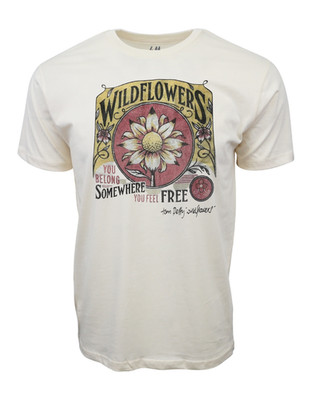 TOM PETTY  UNISEX ADULT YOU BELONG SOMEWHERE YOU FEEL FREE T SHIRT