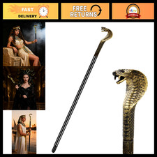 47" Egyptian Cobra Staff - Snake Cane Halloween Costume Prop, Cosplay Accessory
