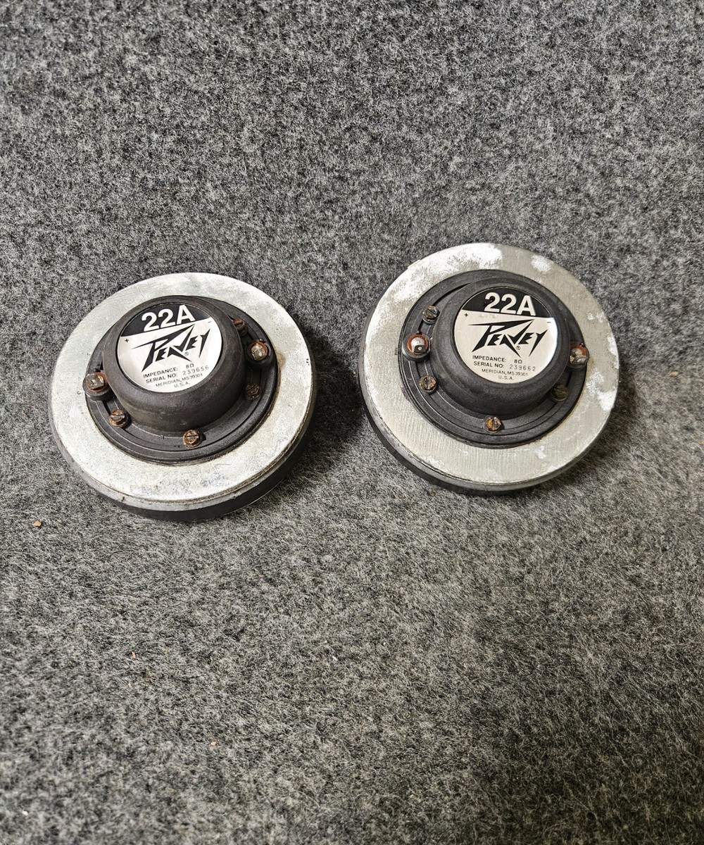 PAIR - ORIGINAL - PEAVEY 22A COMPRESSION HORN DRIVERS 1