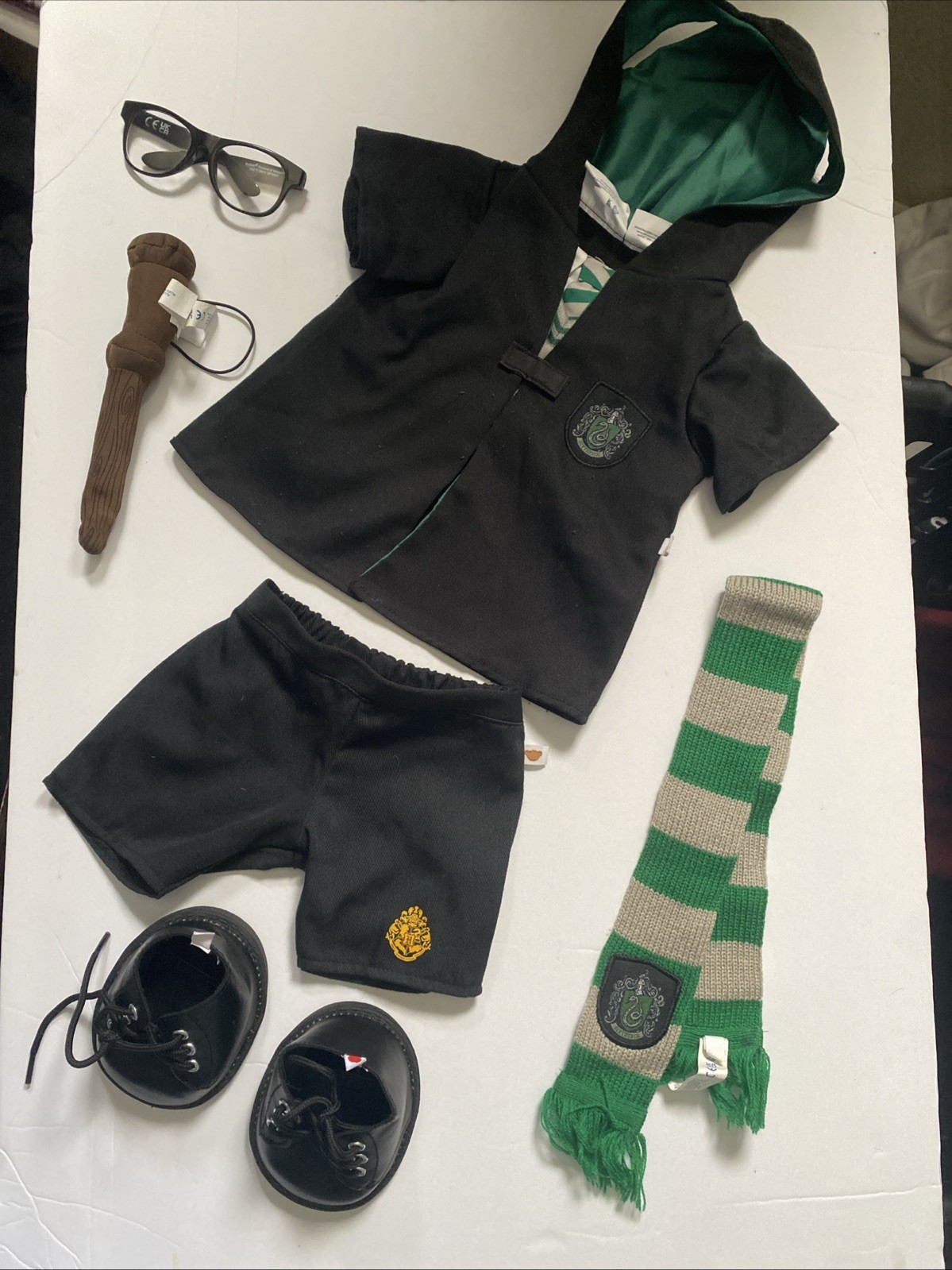Build A Bear Slytherin Wizard Robe Hogwarts Uniform Outfit  