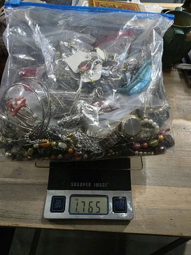 Bag Of Vintage Jewelry Gold Tone ,silver Tone Costume?