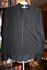 Sweaty Betty London Black Zip Front track Jacket Women's US 10  bin29 