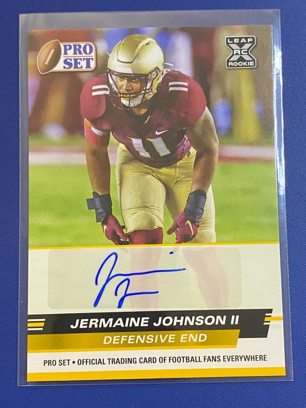 🏈 2022 Leaf Pro Set Football Autograph #PSA-JJ2 Jermaine JOHNSON II 🏈