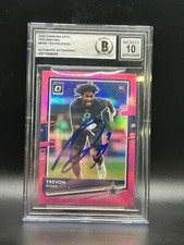 2020 Donruss Optic Preview Pink Trevon Diggs signed Beckett BAS Auto 10