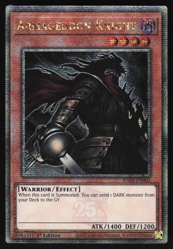 Armageddon Knight - RA03-EN002 - Quarter Century Secret Rare - Yugioh - 第 1/1 張圖片