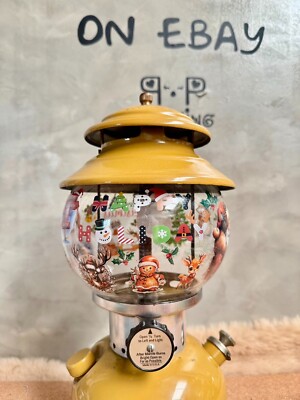 Glass Globe for Coleman 200a Lantern Christmas pattern Bloated
