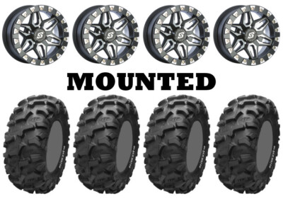 Kit 4 Blackwater Evolution 28x9-14/28x10-14 on Split Six Beadlock Machined 6 POL