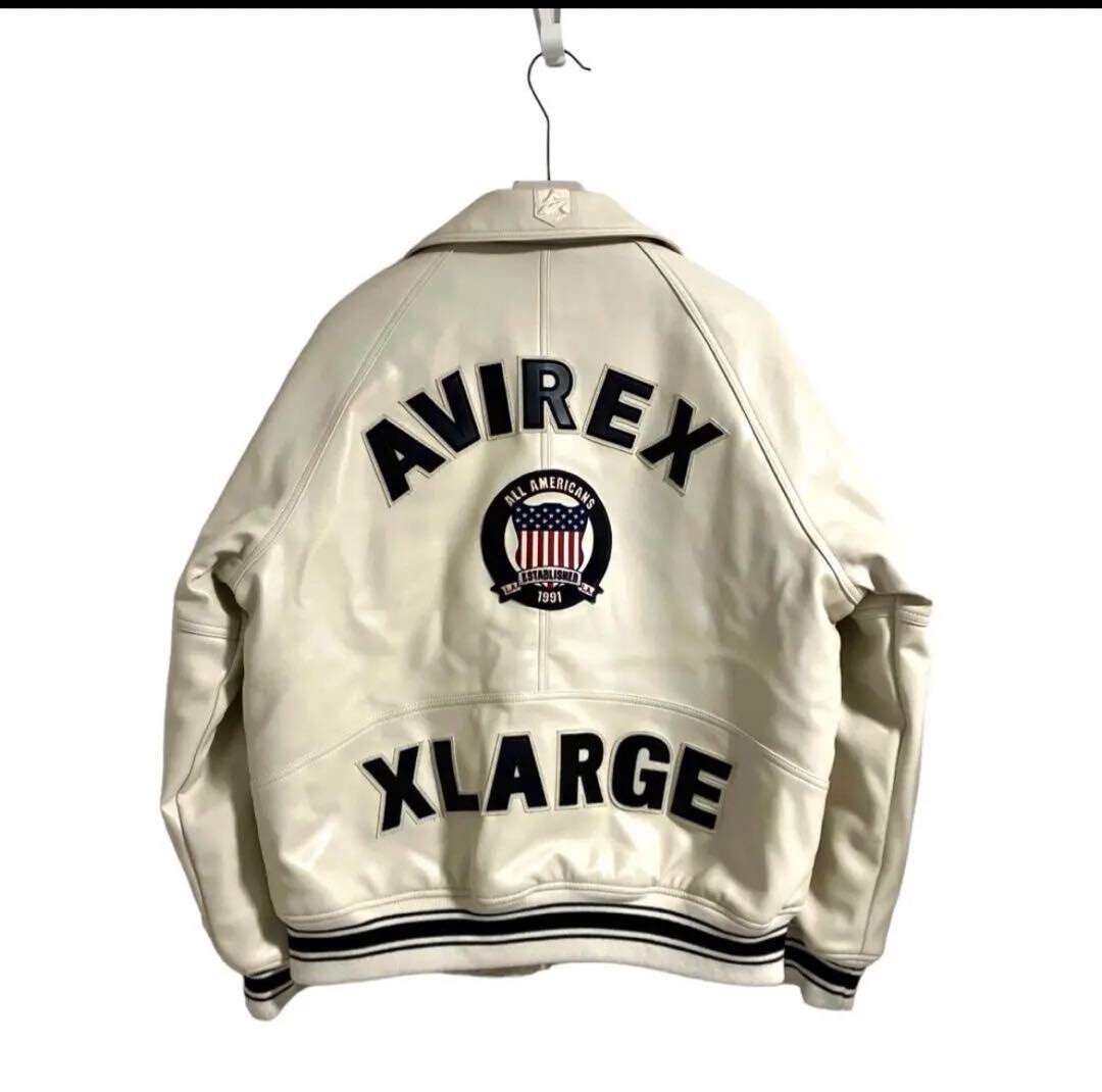 AVIREX レザージャケット XLARGE ホワイト XLARGE OFFICIAL SITE（エクストララージ オフィシャルサイト）