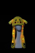 Neue leuchtende Pokemon Pikachu Mütze mit beweglichen Ohren  - Plüsch