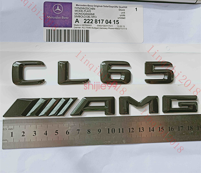 Gloss Black 3D Number Letters Rear Trunk Badge Emblem for Mercedes