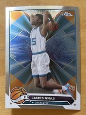 James Nnaji Rookie 2024 Topps Chrome Basketball #173 Charlotte Hornets Mint