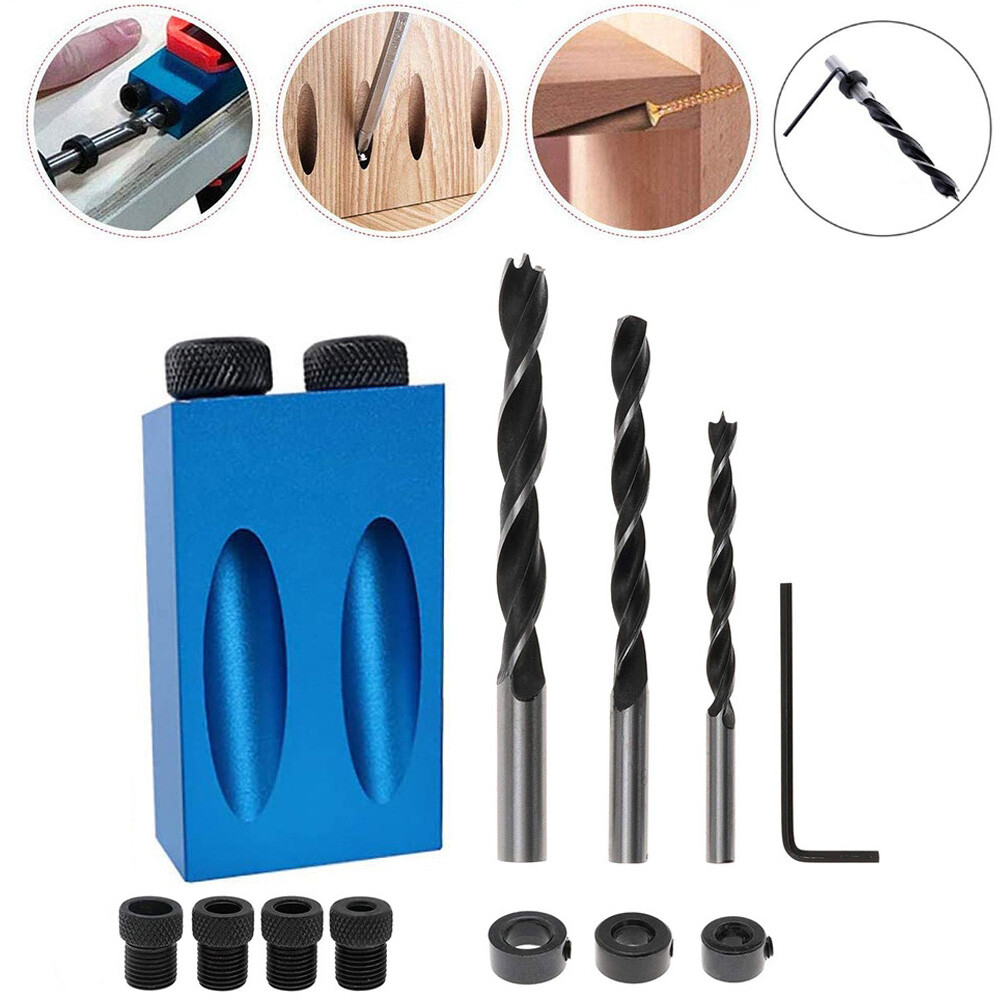 14PCS/Set Silverline Pocket Hole Screw Jig c/w Dowel Screw Joint Hole