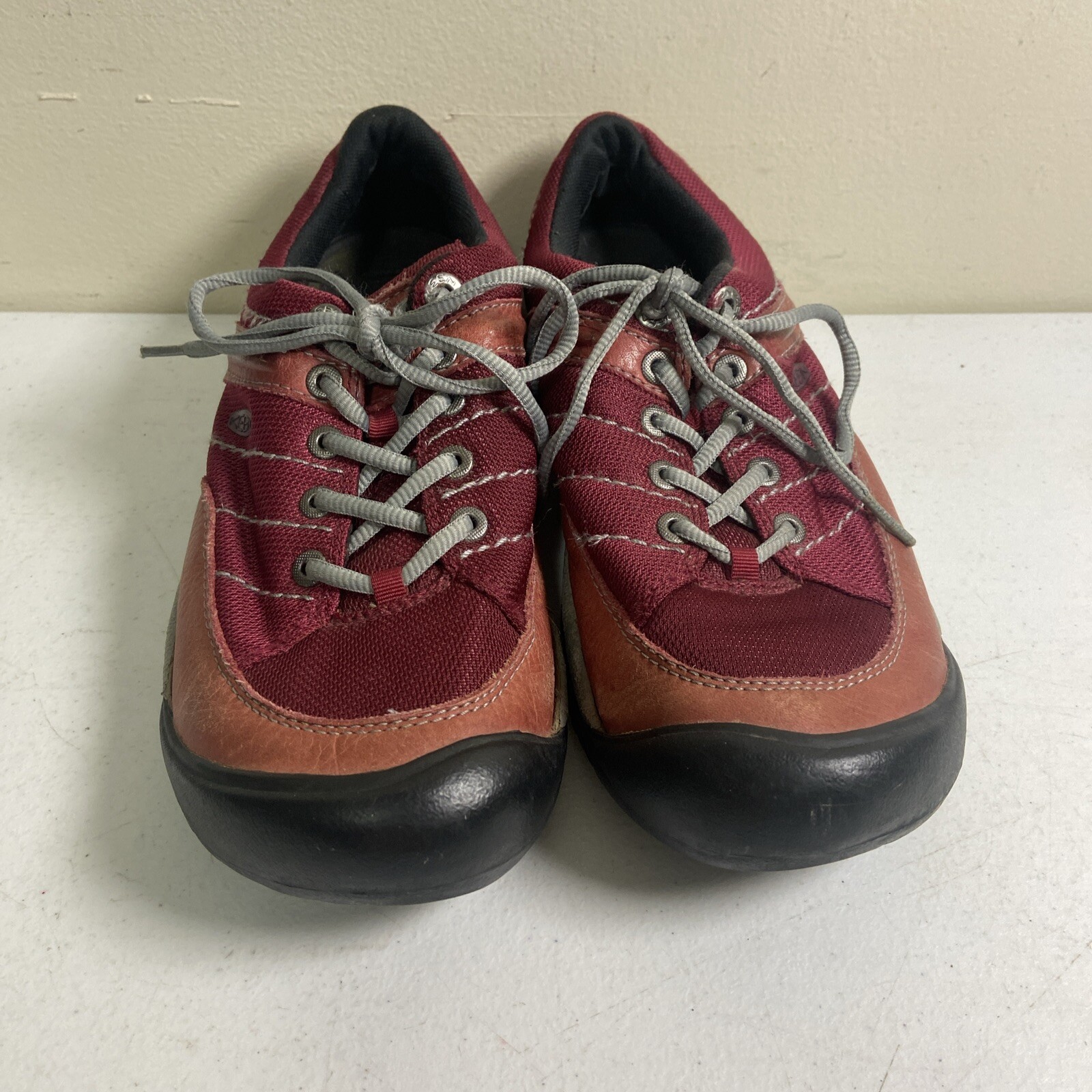 Scarpa da trail KEEN Presidio Oxford sportiva impermeabile scamosciata donna taglia 8 5 rossa