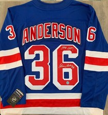 Glenn Anderson Signed New York Rangers Jersey with 1994 CUP! Inscription 
