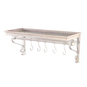 SHABBY CHIC GARDEROBENREGAL "LILY" | antik-weiß, 61cm ...