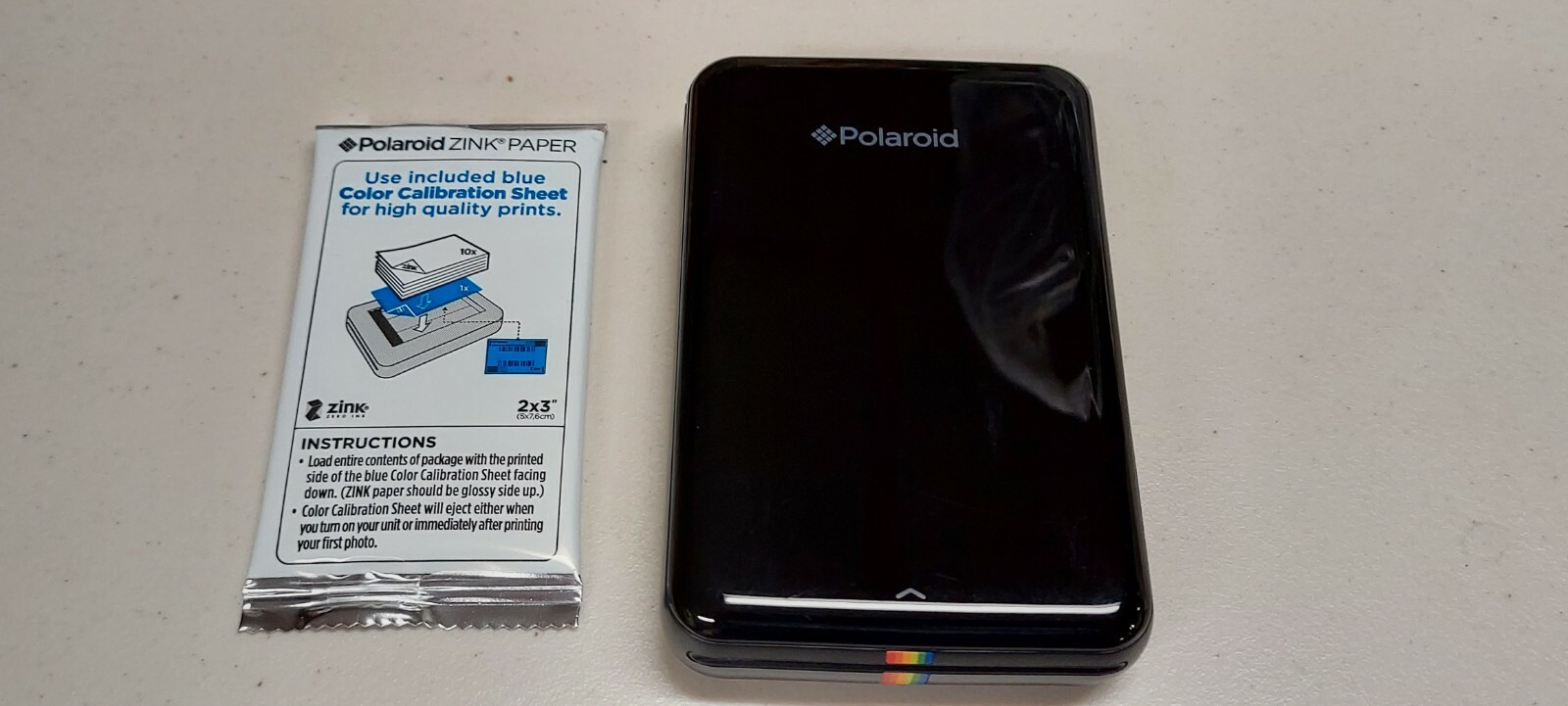 polaroid zip color calibration sheet