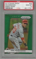 2013 Panini Prizm Ian Desmond Green Prizm PSA 10