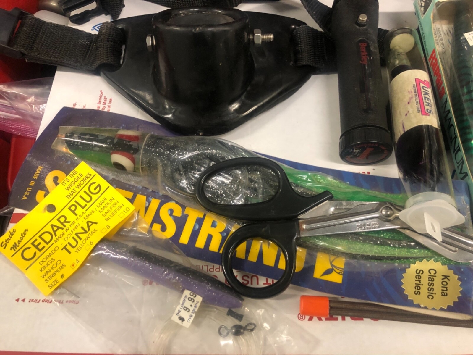 14-TROLLING FEATHERS BELT CARRIERS RAPALA BRAID JIG TOOLS GREAT LOT - Image 9