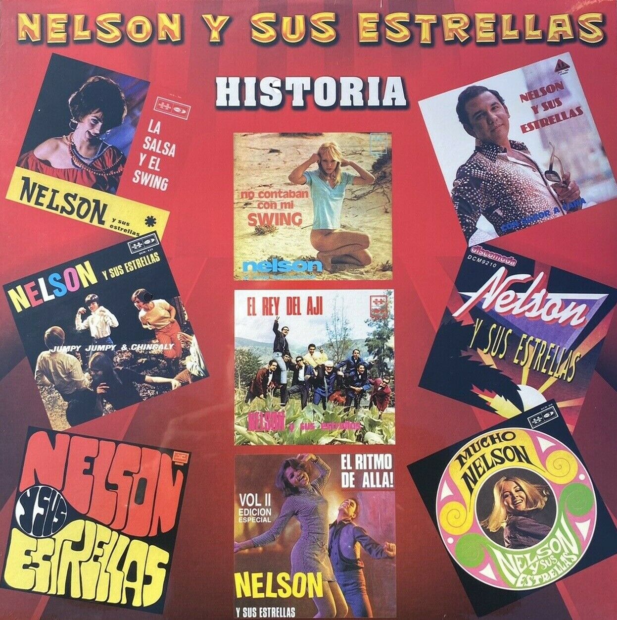 Nelson y Sus Estrellas ‎– Historia (2022) Translucent Red Vinyl