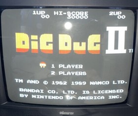 Dig Dug II 2 (Authentic) (Nintendo, NES) Tested And Working