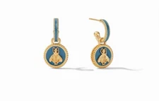 Julie Vos | Honeybee Hoop & Charm Earring 24k Gold Plated