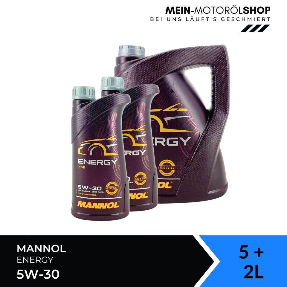 Mannol Energy 5W-30 VW Mercedes BMW Longlife 5+2 Liter = 7 Liter
