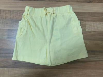 NEU MIT ETIKETT ZITRONENFARBENE BAUMWOLLSHORTS ELASTISCHER BUND VON DUNNES ALTER 3-4 JAHRE SOMMER