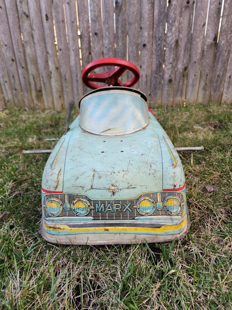 Vintage Louis Marx Electric Marx Mobile Steel Car Toy Vintage Louis Marx Electric Marx Mobile Steel Car Toy