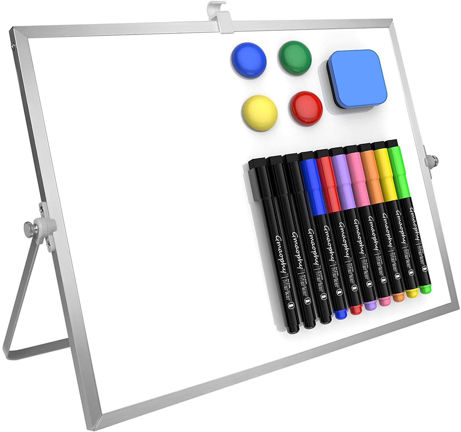 GMAOPHY Dry Erase White Board, 16Inx12In Large Magnetic Desktop Whiteboard with